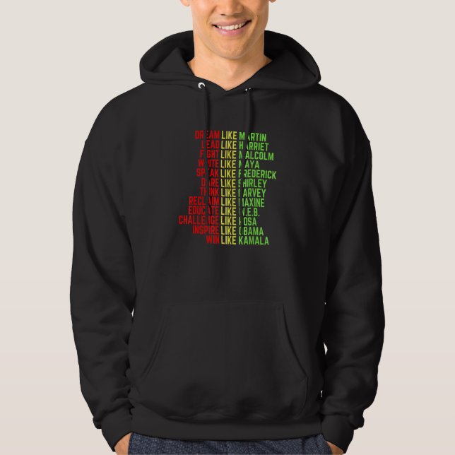 Dream som Martin Manar Women Boys Girls Black Hist Hoodie (Framsida)