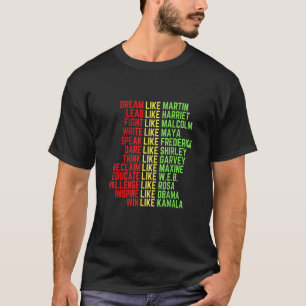 Dream som Martin Manar Women Boys Girls Black Hist T Shirt