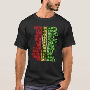 Dream som Martin Manar Women Boys Girls Black Hist T Shirt
