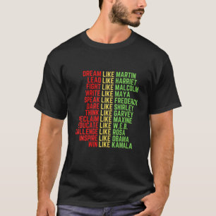 Dream som Martin Manar Women Boys Girls Black Hist T Shirt