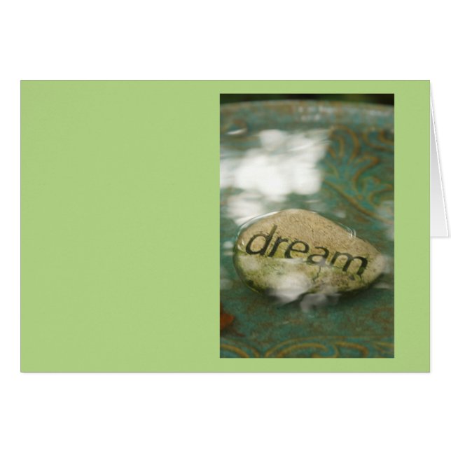 Dream Sten Hälsningskort (Framsidan Horizontal)