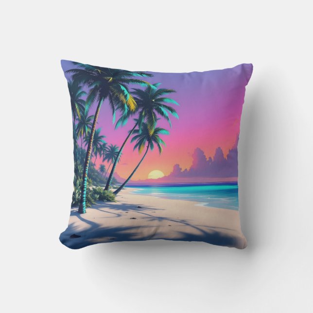 Dream Sunset Beach Kudde (Framsida)