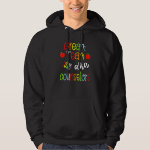 Dream Team Aka School Counselor Cute Crayon Educa Hoodie