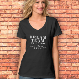 Dream Team Byggnad Black and White Employee T Shirt