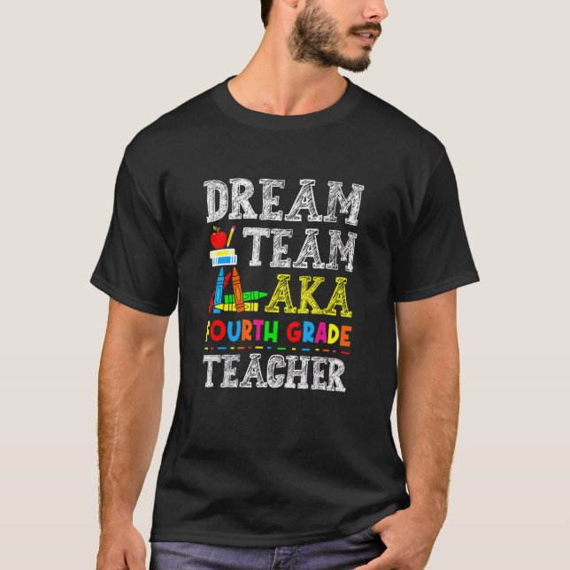 Dream Team Fjärde Klass-lärarna Back to school 20 T Shirt (Framsida)
