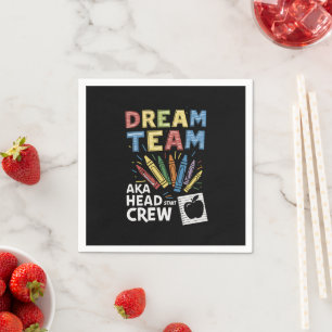 Dream Team Head Start Crew Teacher Tidigt Childnat Pappersservett