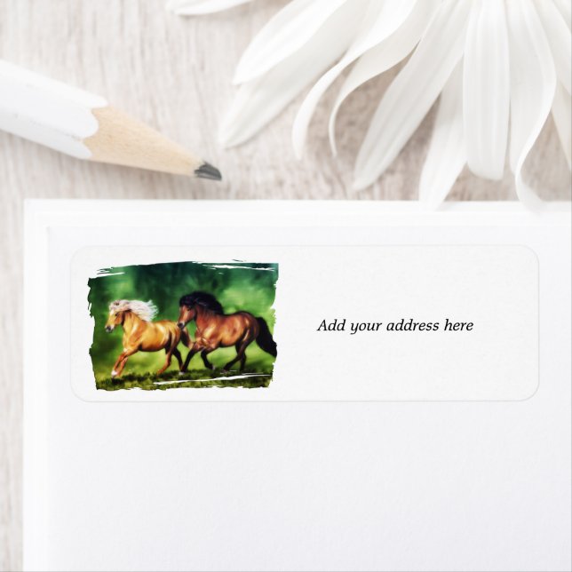 Dream Team - isländska hästar Returadress Etikett (Insitu)