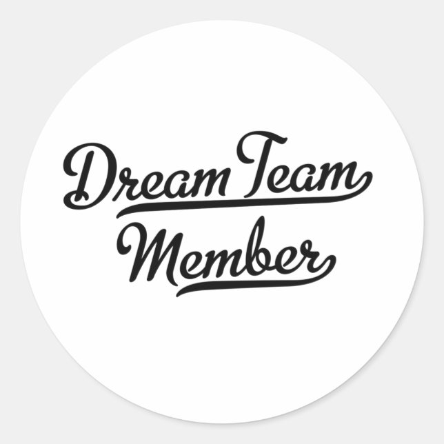 Dream Team Member Runt Klistermärke (Framsida)