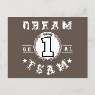 Dream Team One Vision One Goad Teamwork Office Vykort