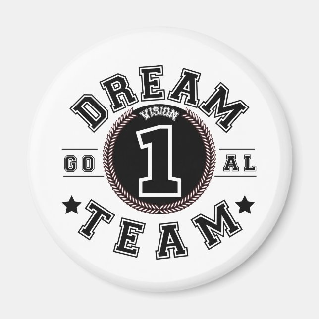 Dream Team One Vision One Goal Teamwork Office Magnet (Framsidan)