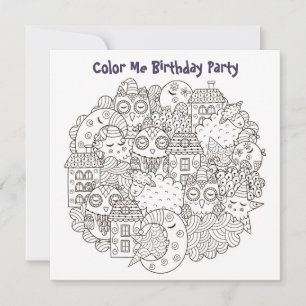 *~* Dream Time Anpassade FÄRG ME Birthday Inbjudningar