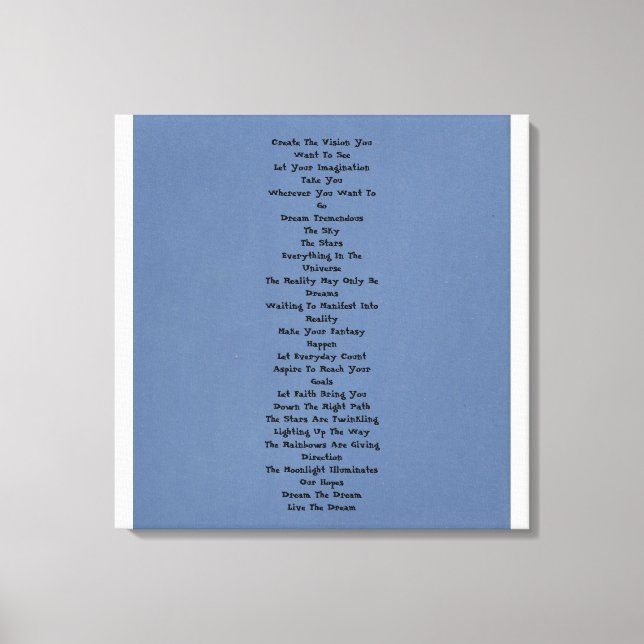 Dream Tremendous Canvastryck (Framsida)