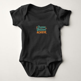 Dream. Tro. Achieve. Baby Jersey Bodykostym T Shirt
