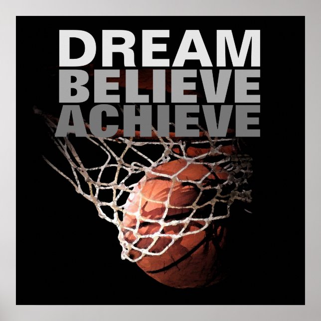 Dream Tro Achieve Basketball Poster (Framsidan)