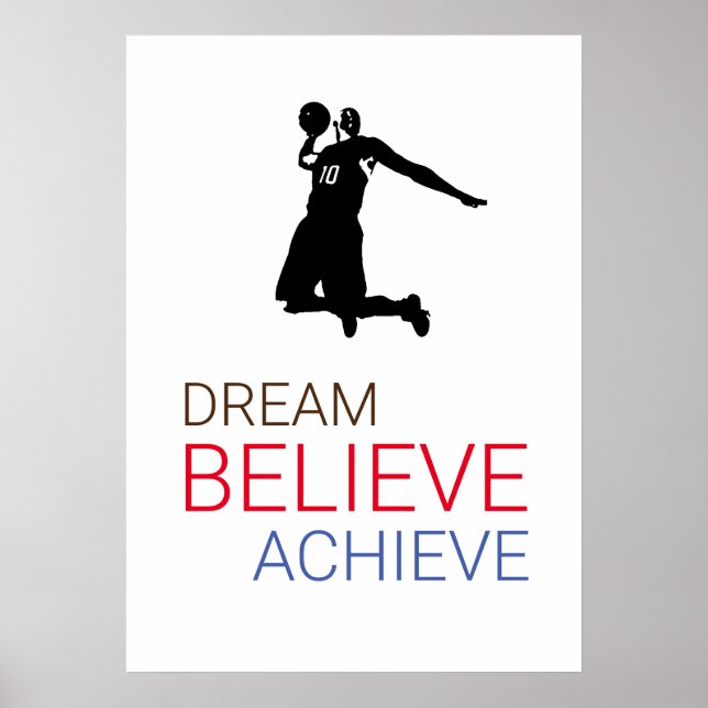 Dream Tro Achieve Basketball Poster (Framsidan)
