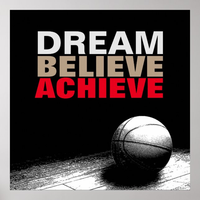 Dream Tro Achieve Basketball Poster (Framsidan)