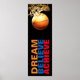 Dream Tro Achieve Basketball Snyggt Door Poster