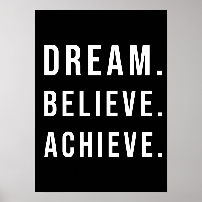 Dream Tro Achieve - Gym, Hustle, Success Poster (Framsidan)