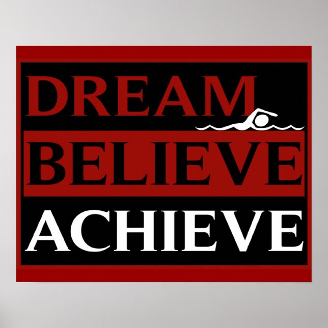 Dream Tro Achieve Swimming Poster (Framsidan)