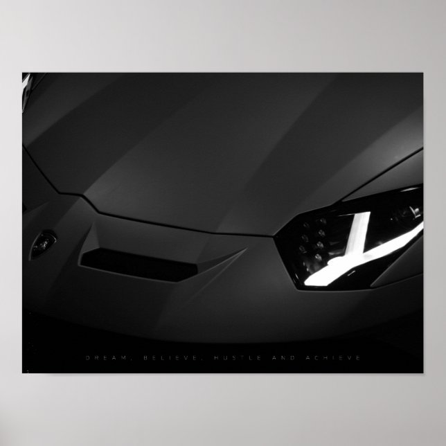 Dream, tro, Hustle och Achieve | Motivering Poster (Framsidan)