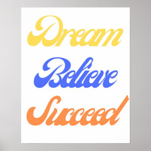 Dream Tro lyckades flytta färgstark retro Poster