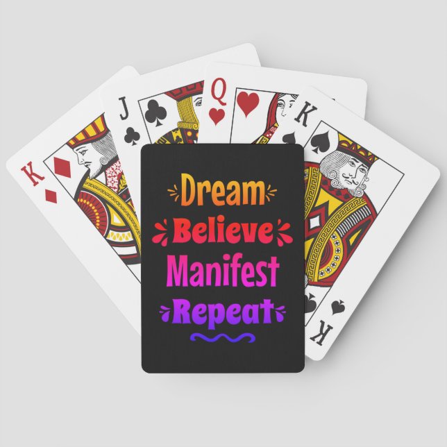 Dream Tro Manifest Repetera - inspirerande Casinokort (Baksidan)