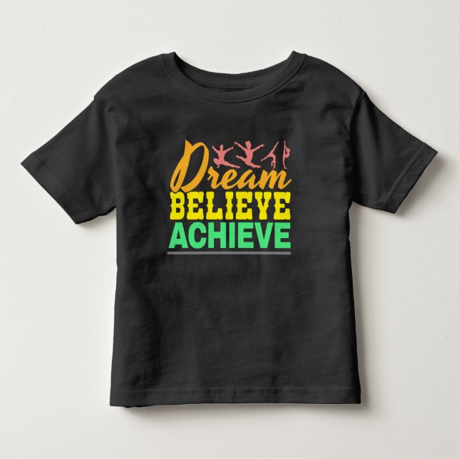 Dream Tro Quote - Kvinnogymnastik T Shirt (Framsida)