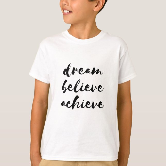Dream tror att barn får ett svart t-shirt-teckensn t shirt (Framsida)
