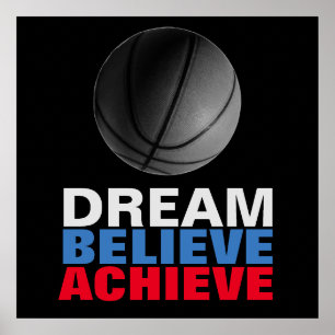 Dream tror på att Basketball Motivational Poster