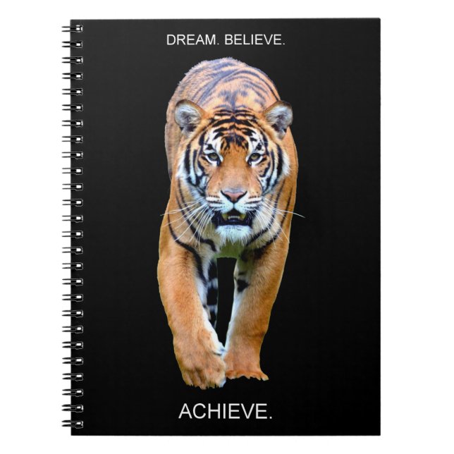 Dream tror på att uppnå motiv inspiration anteckningsbok (Framsidan)