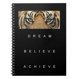 Dream tror på att uppnå motiv inspiration anteckningsbok