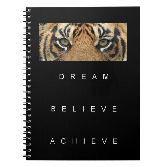 Dream tror på att uppnå motiv inspiration anteckningsbok (Framsidan)