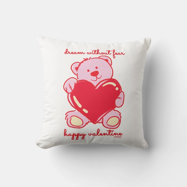 DREAM UTAN RÄDSLA LYCKLIG VALENTINA-gåva Kudde (Framsida)