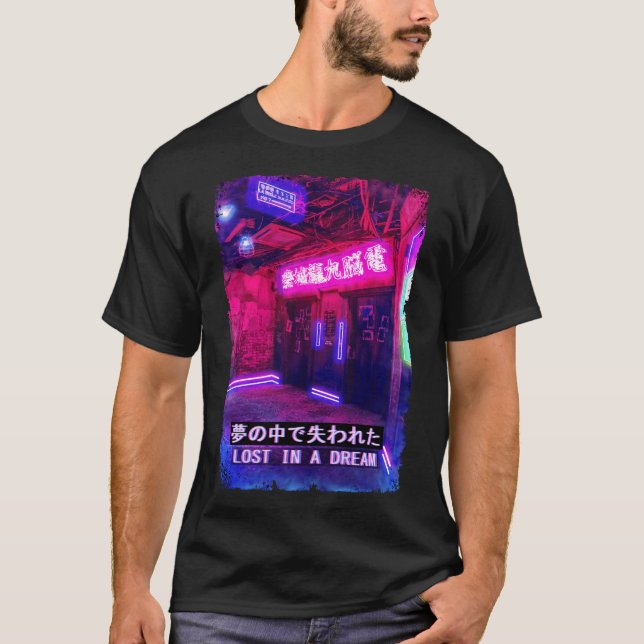 Dream Vaporwave Japan Street Mode Glitch Tokyo T Shirt (Framsida)