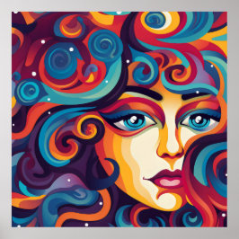 Dream Vibrant Whirl of Känslor Poster