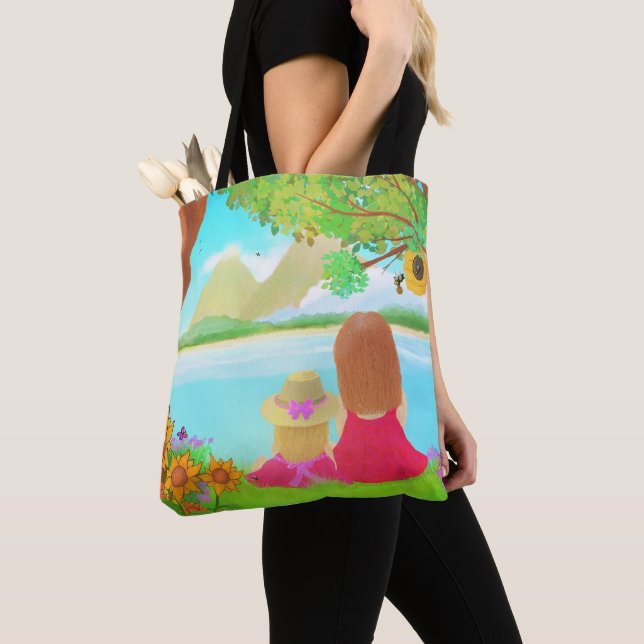 Dream View Tote Bag Tygkasse (Närbild)