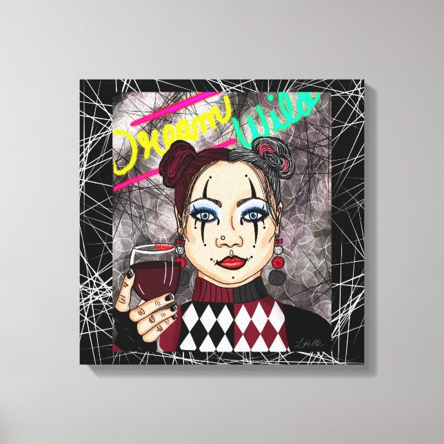 Dream Vild Goth Girl Canvastryck (Framsida)