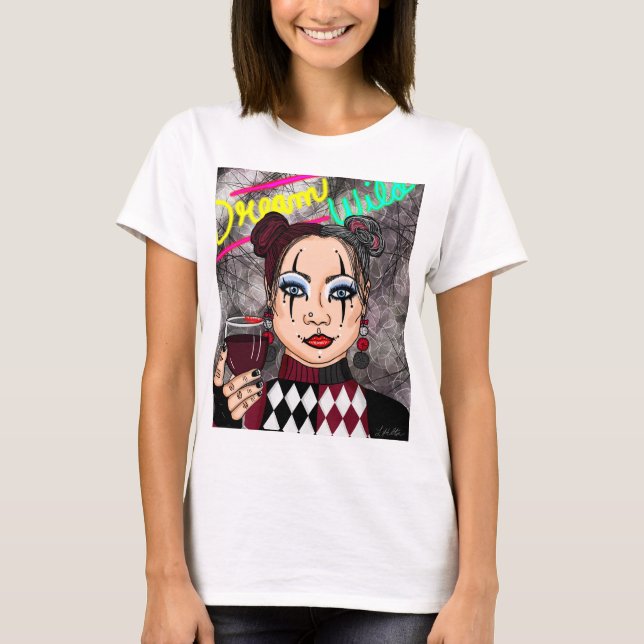 Dream Vild Goth Girl T Shirt (Framsida)