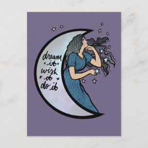 Dream vill att det gör det Måne Goddess Vykort