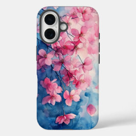Dream Watercolor Cherry Blommar Petal Phone Case