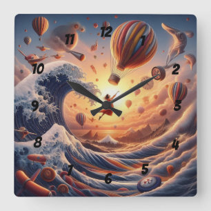Dream Weavers resa: Fantasy Luftballongs Fyrkantig Klocka