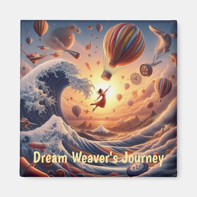 Dream Weavers resa: Fantasy Luftballongs Magnet (Framsidan)