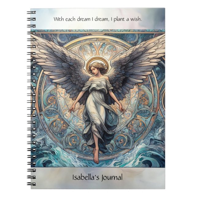 Dream Wish Angel Art Journal Anteckningsbok (Framsidan)