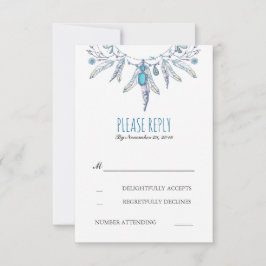 dreamcatcher boho bröllop OSA Kort