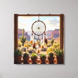 Dreamcatcher, Desert Canyons, Cacti  Canvastryck
