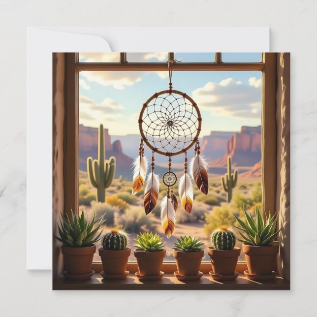 Dreamcatcher, Desert Canyons, Cacti   Julkort (Framsida)