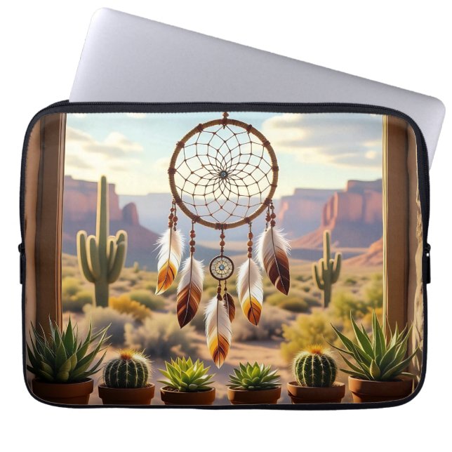 Dreamcatcher, Desert Canyons, Cacti  Laptop Fodral (Framsidan)