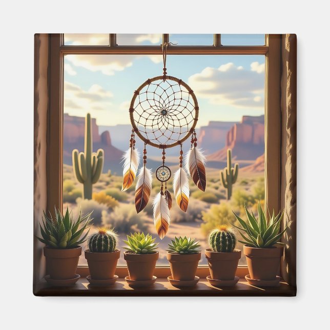 Dreamcatcher, Desert Canyons, Cacti   Magnet (Framsidan)