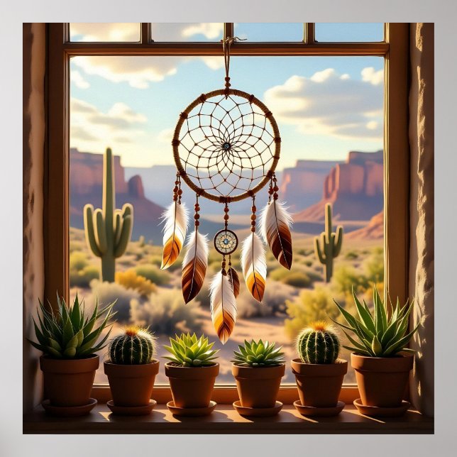 Dreamcatcher, Desert Canyons, Cacti   Poster (Framsidan)