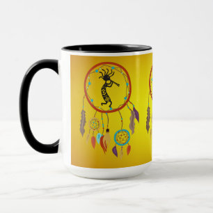 Dreamcatcher fjäthers Kokopelli Mugg